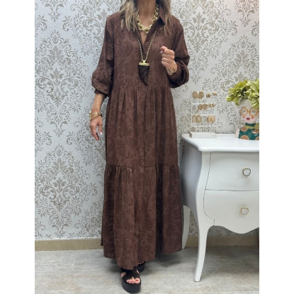 Camisero brocado marrón