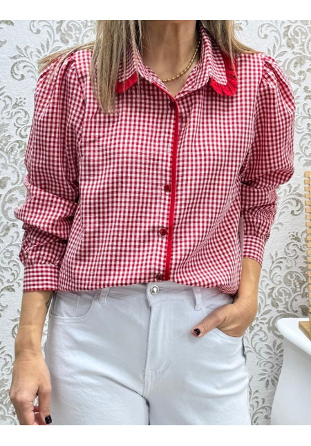 Camisa vichy roja filo