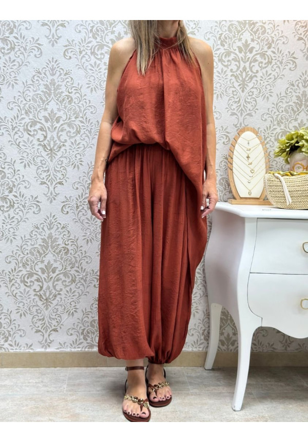 Conjunto irregular halter globo