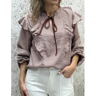 Blusa vichy volantes Teja