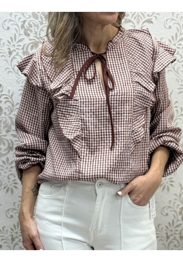Blusa vichy volantes Teja