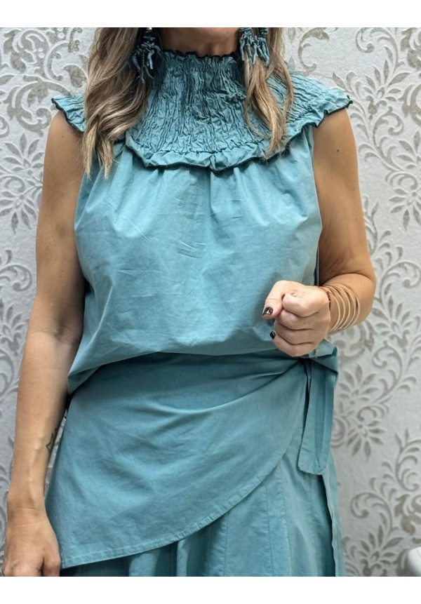 Blusa babero fruncido colors