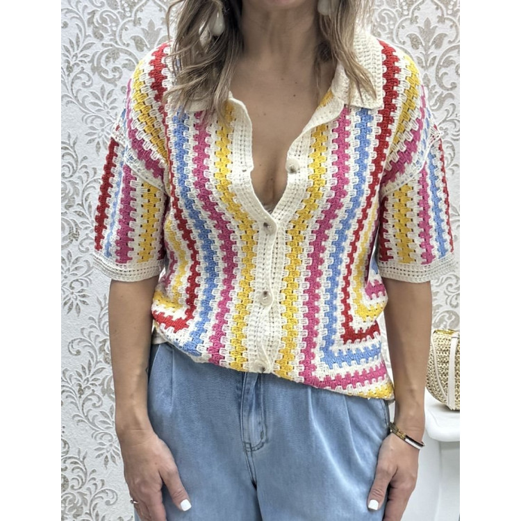 Camisa crochet colors