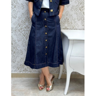 Falda denim campana