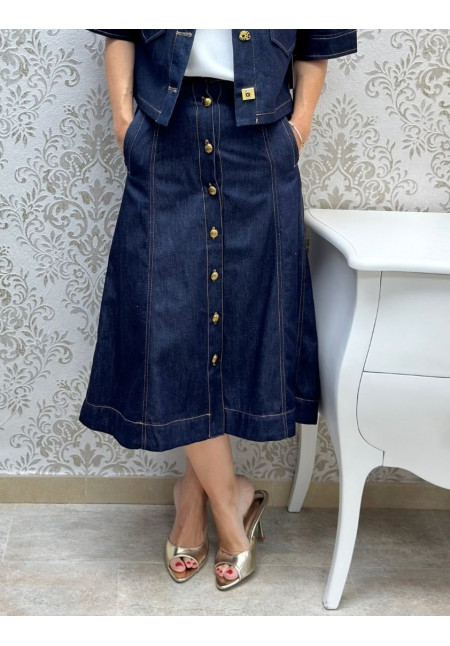 Falda denim campana