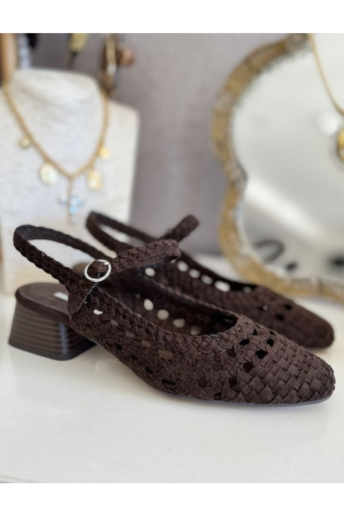 Mery Jane choco trenzado