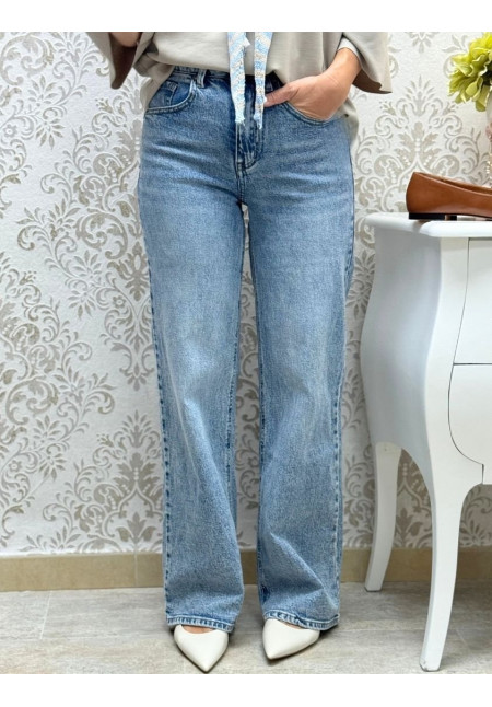 Vaquero lavado wide leg