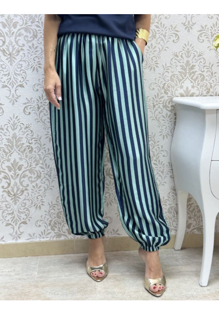 pant cogido rayas saten