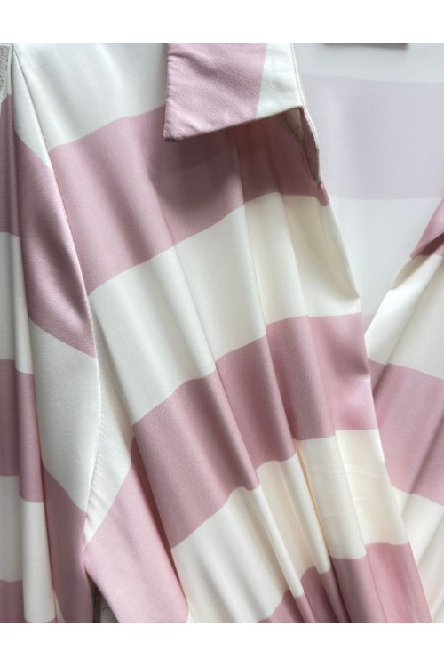 Vestido rayas satinado