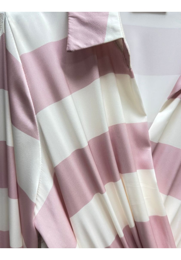 Vestido rayas satinado